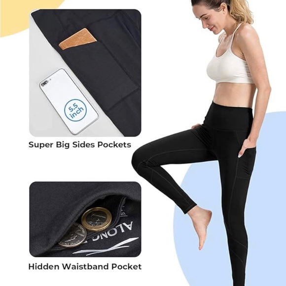 Along Fit Black Leggings - Picture 4 of 7